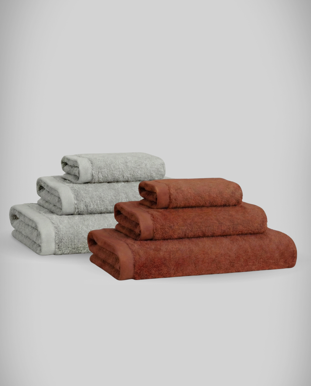 Lot de 2 | Set de serviettes en bambou blanky