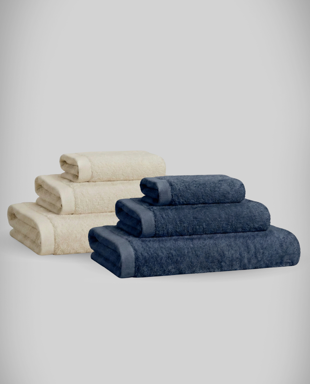 Lot de 2 | Set de serviettes en bambou blanky