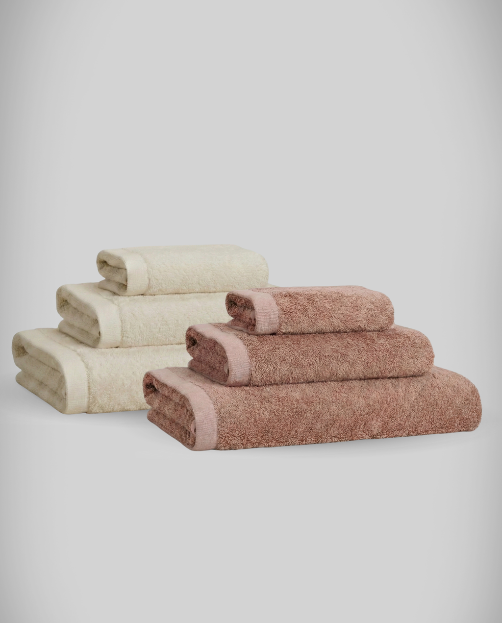 Lot de 2 | Set de serviettes en bambou blanky