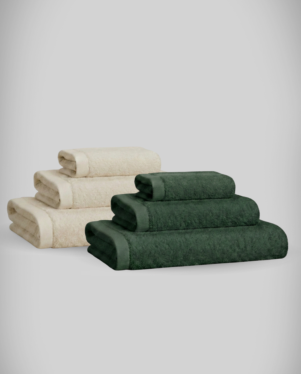 Lot de 2 | Set de serviettes en bambou blanky