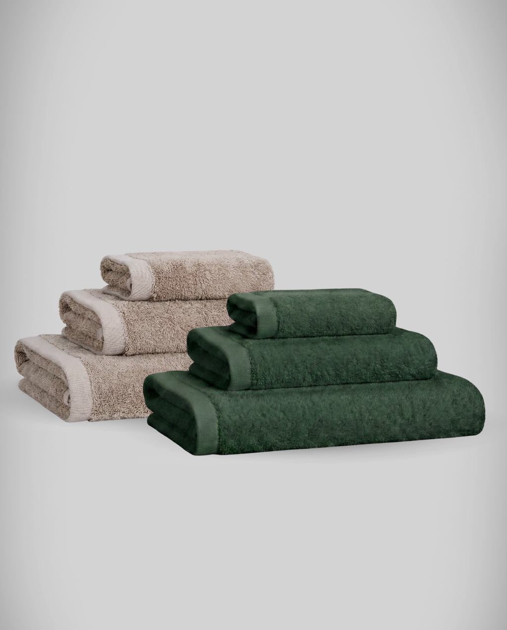 Lot de 2 | Set de serviettes en bambou blanky