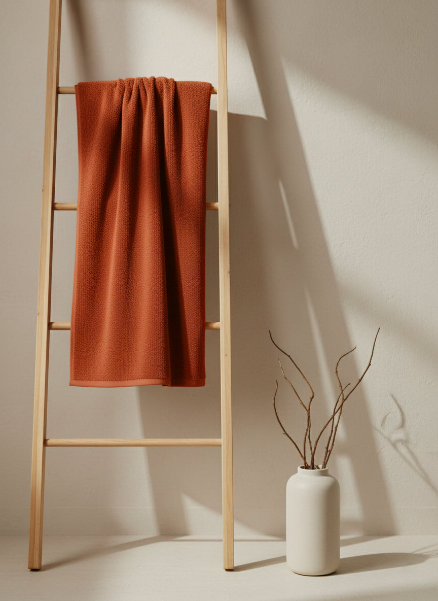Serviette de bain en bambou blanky