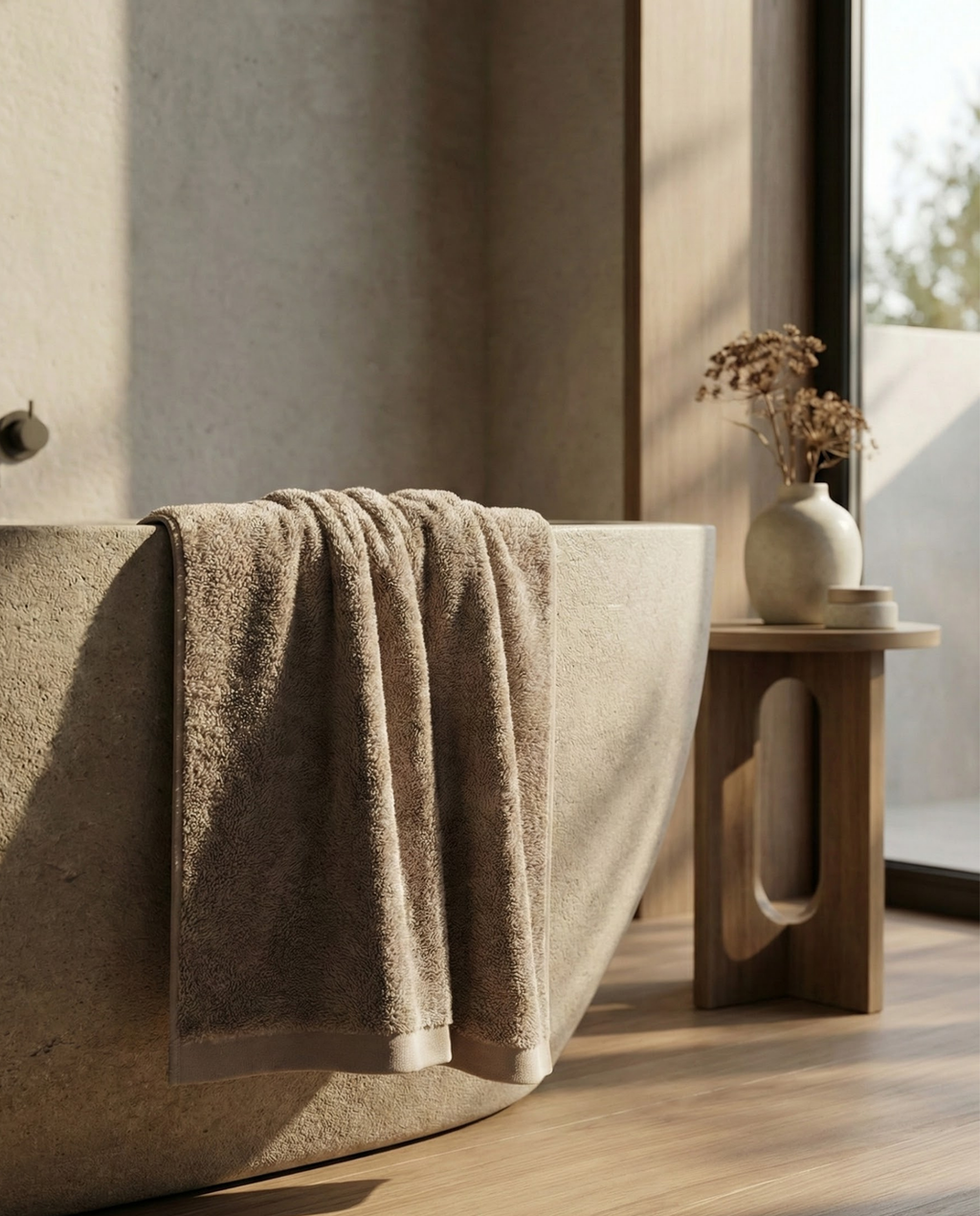 Tapis de bain en bambou blanky